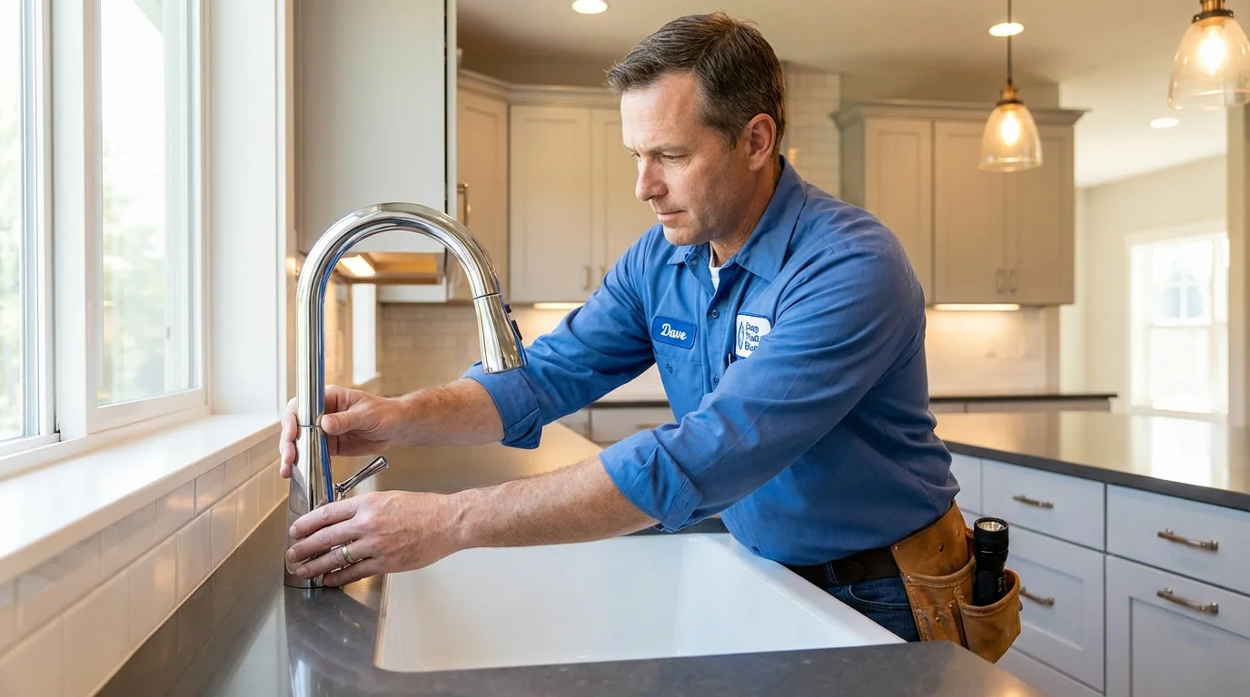Kitchen faucet installation by Johns Plumbing LLC in Alabaster